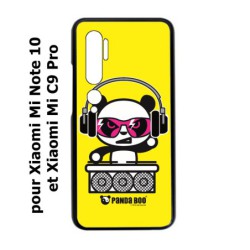 Coque noire pour Xiaomi Mi CC9 PRO PANDA BOO© DJ music - coque humour