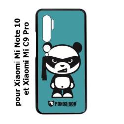 Coque noire pour Xiaomi Mi Note 10 PANDA BOO© bandeau kamikaze banzaï - coque humour