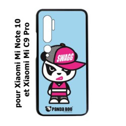 Coque noire pour Xiaomi Mi CC9 PRO PANDA BOO© Miss Panda SWAG - coque humour