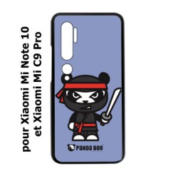 Coque noire pour Xiaomi Mi CC9 PRO PANDA BOO© Ninja Boo noir - coque humour
