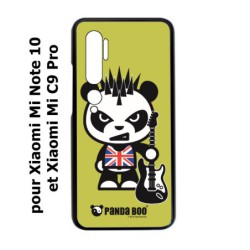Coque noire pour Xiaomi Mi CC9 PRO PANDA BOO© Punk Musique Guitare - coque humour