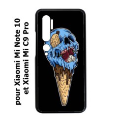 Coque noire pour Xiaomi Mi CC9 PRO Ice Skull - Crâne Glace - Cône Crâne - skull art
