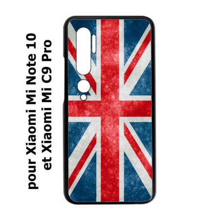 Coque noire pour Xiaomi Mi Note 10 Drapeau Royaume uni - United Kingdom Flag