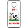 Coque noire pour Xiaomi Mi Note 10 Oh la vache - coque humoristique