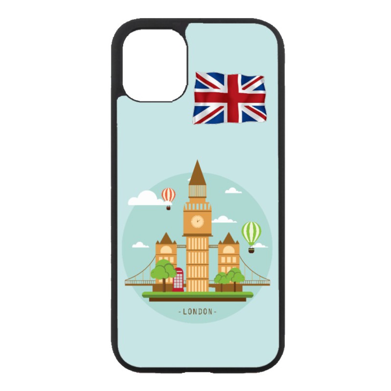 Coque noire pour Iphone 12 PRO MAX Monuments Londres - Big Ben