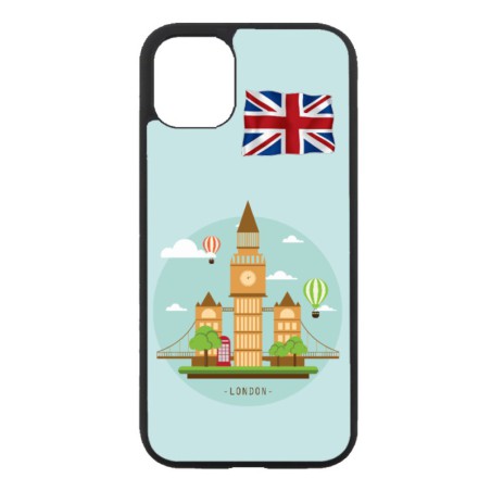 Coque noire pour iPhone 13 Monuments Londres - Big Ben