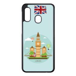 Coque noire pour Samsung Galaxy A12 Monuments Londres - Big Ben