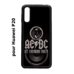 Coque noire pour Huawei P20 groupe rock AC/DC musique rock ACDC