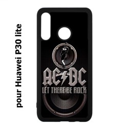 Coque noire pour Huawei P30 Lite groupe rock AC/DC musique rock ACDC