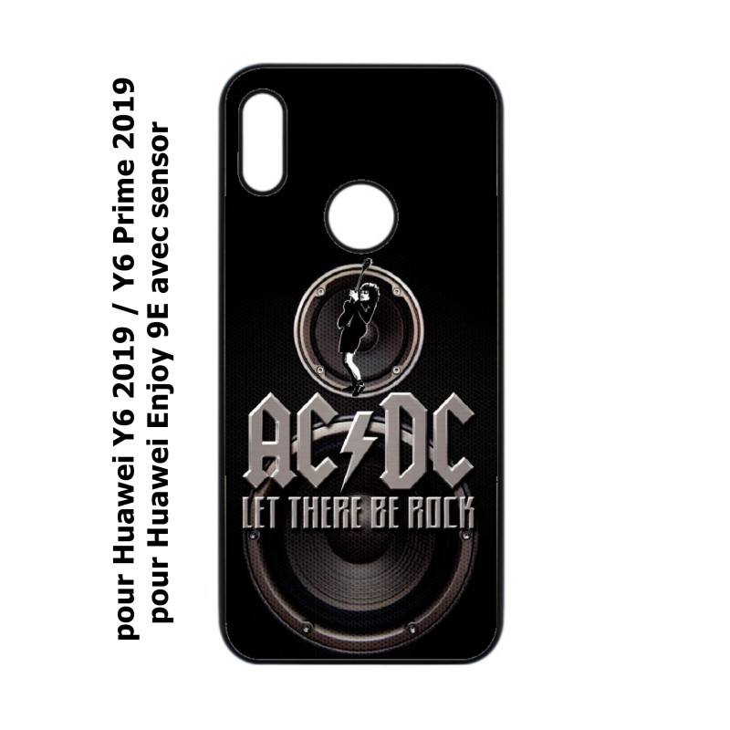 Coque noire pour Huawei Y6 2019 / Y6 Prime 2019 groupe rock AC/DC musique rock ACDC