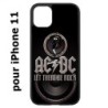 Coque noire pour Iphone 11 groupe rock AC/DC musique rock ACDC