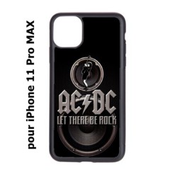 Coque noire pour Iphone 11 PRO MAX groupe rock AC/DC musique rock ACDC