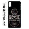 Coque noire pour iPhone XS Max groupe rock AC/DC musique rock ACDC