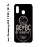 Coque noire pour Samsung Galaxy A20 / A30 / M10S groupe rock AC/DC musique rock ACDC