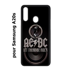 Coque noire pour Samsung Galaxy A20s groupe rock AC/DC musique rock ACDC
