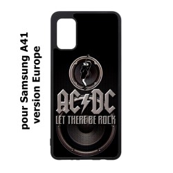 Coque noire pour Samsung Galaxy A41 groupe rock AC/DC musique rock ACDC