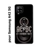 Coque noire pour Samsung Galaxy A42 5G groupe rock AC/DC musique rock ACDC