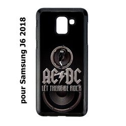 Coque noire pour Samsung Galaxy J6 2018 groupe rock AC/DC musique rock ACDC