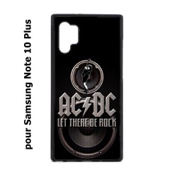 Coque noire pour Samsung Galaxy Note 10 Plus groupe rock AC/DC musique rock ACDC