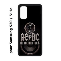 Coque noire pour Samsung Galaxy S20 / S11E groupe rock AC/DC musique rock ACDC