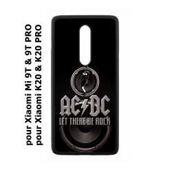 Coque noire pour Xiaomi Mi 9T-Mi 9T PRO - Redmi K20-K20 PRO groupe rock AC/DC musique rock ACDC