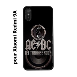 Coque noire pour Xiaomi Redmi 9A groupe rock AC/DC musique rock ACDC