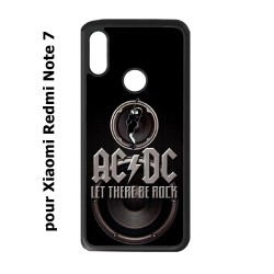 Coque noire pour Xiaomi Redmi Note 7 groupe rock AC/DC musique rock ACDC
