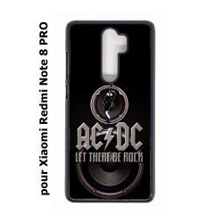 Coque noire pour Xiaomi Redmi Note 8 PRO groupe rock AC/DC musique rock ACDC
