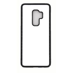 Coque pour Samsung Galaxy S9 PLUS Background cachemire motif bleu géométrique - coque noire TPU souple
