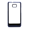 Coque pour Samsung Galaxy S2 Background cachemire motif bleu géométrique - coque noire TPU souple