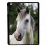 Coque noire pour Samsung Tab 7 P6200 Coque cheval blanc - tête de cheval