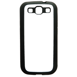 Coque pour Samsung Galaxy S3 Background mandala motif bleu coloré - coque noire TPU souple
