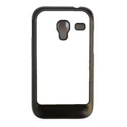 Coque pour Samsung Ace Plus S7500 Background mandala motif bleu coloré - coque noire TPU souple ou plastique rigide