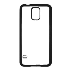 Coque pour Samsung Galaxy S5 fond coeur amour love - coque noire plastique rigide