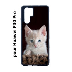 Coque noire pour Huawei P30 Pro Bébé chat tout mignon - chaton yeux bleus