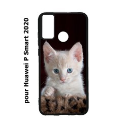 Coque noire pour Huawei P Smart 2020 Bébé chat tout mignon - chaton yeux bleus