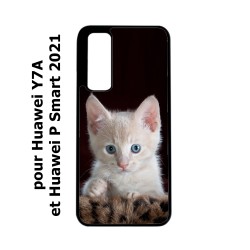 Coque noire pour Huawei P Smart 2021 Bébé chat tout mignon - chaton yeux bleus