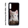 Coque noire pour Samsung Galaxy A50 A50S et A30S Bébé chat tout mignon - chaton yeux bleus