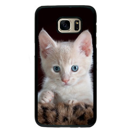 Coque noire pour Samsung Galaxy S9 Bébé chat tout mignon - chaton yeux bleus