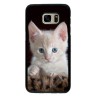 Coque noire pour Samsung Galaxy S2 Bébé chat tout mignon - chaton yeux bleus