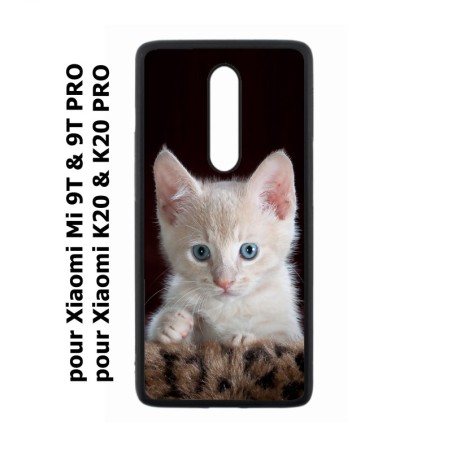 Coque noire pour Xiaomi Mi 9T-Mi 9T PRO - Redmi K20-K20 PRO Bébé chat tout mignon - chaton yeux bleus