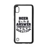 Coque noire pour Samsung Galaxy A530/A8 2018 Beer is the answer Humour Bière