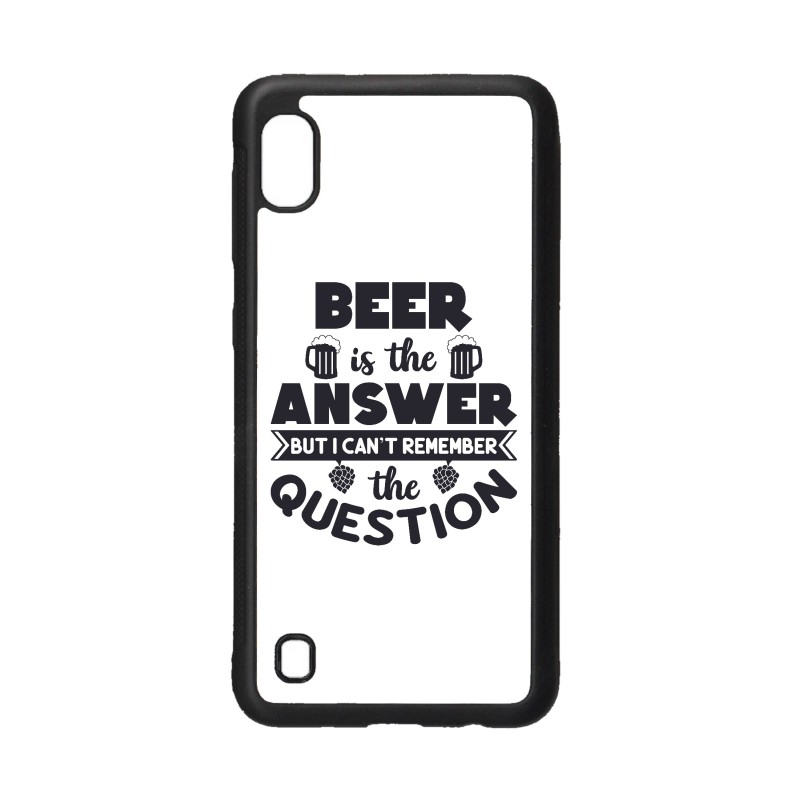 Coque noire pour Samsung Galaxy S10 lite Beer is the answer Humour Bière