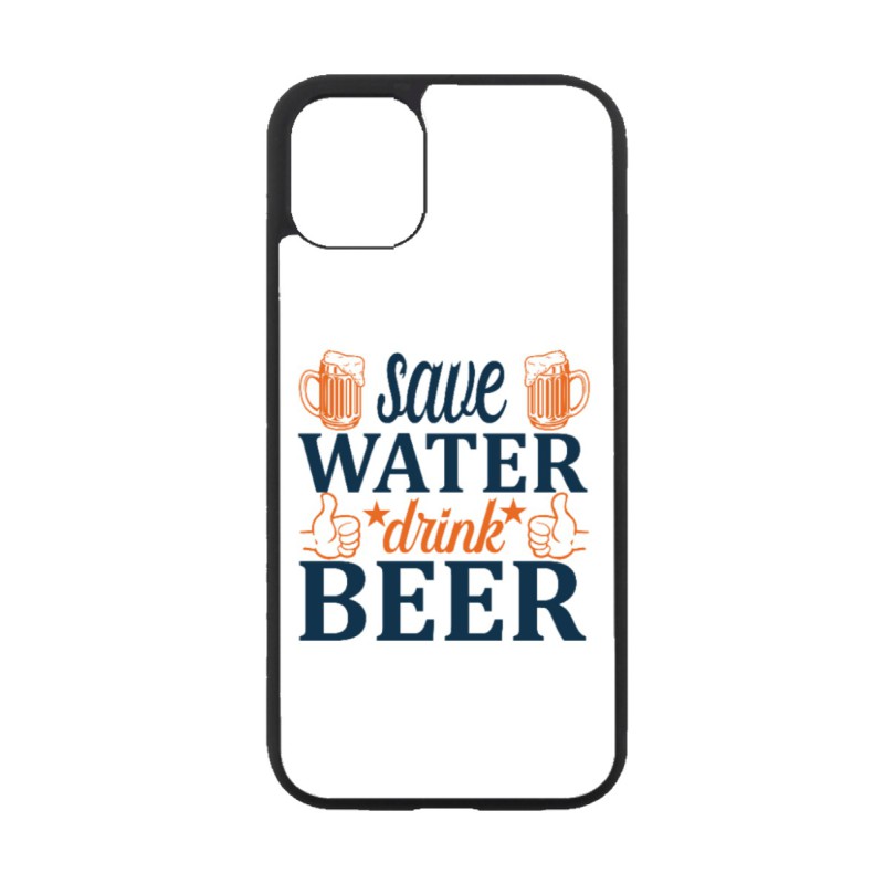 Coque noire pour Iphone 11 PRO Save Water Drink Beer Humour Bière