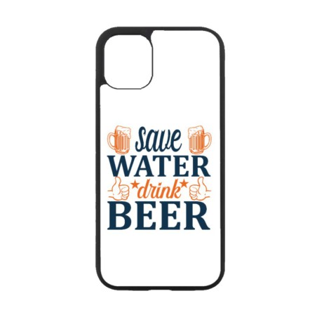 Coque noire pour IPHONE 5/5S et IPHONE SE.2016 Save Water Drink Beer Humour Bière