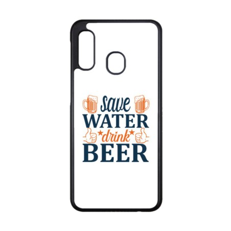 Coque noire pour Samsung Galaxy A41 Save Water Drink Beer Humour Bière