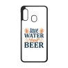 Coque noire pour Samsung Galaxy S6 Edge Save Water Drink Beer Humour Bière