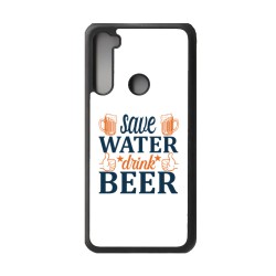 Coque noire pour Xiaomi Redmi Note 7 Save Water Drink Beer Humour Bière