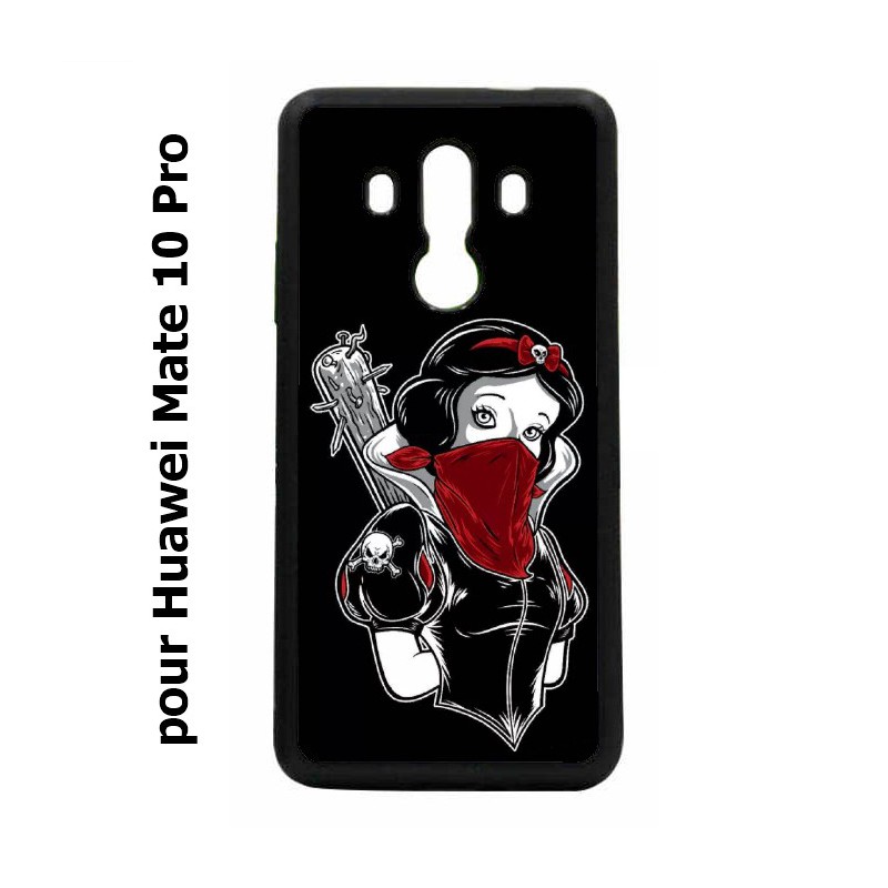 Coque noire pour Huawei Mate 10 Pro Blanche foulard Rouge Gourdin Dessin animé