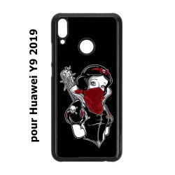 Coque noire pour Huawei Y9 2019 Blanche foulard Rouge Gourdin Dessin animé